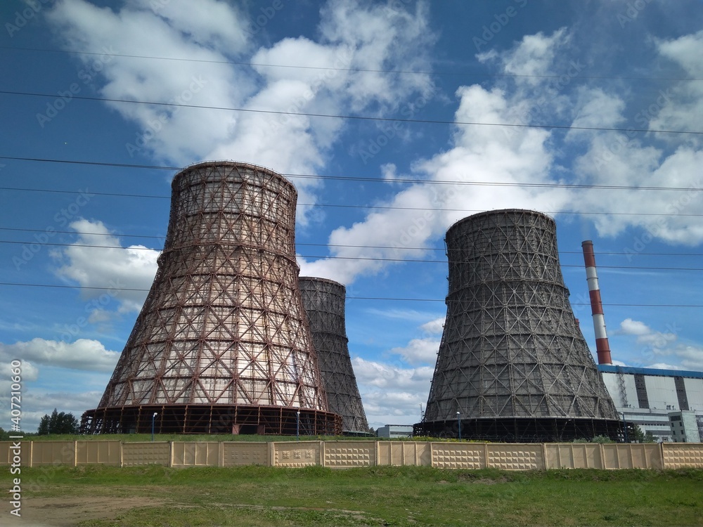 high towers cooling towers for industrial thermal power plants