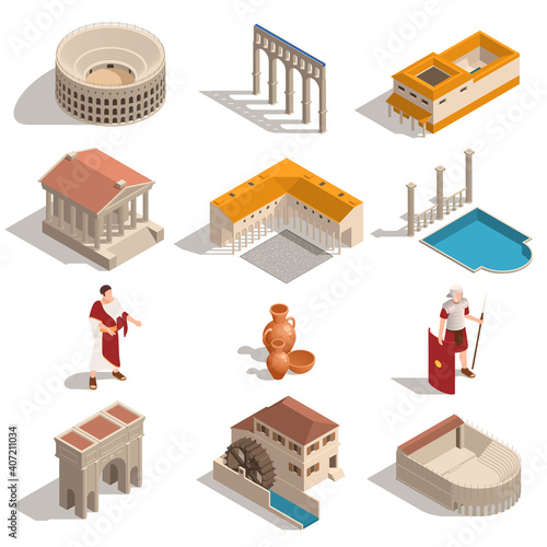 Ancient Rome Isometric Set