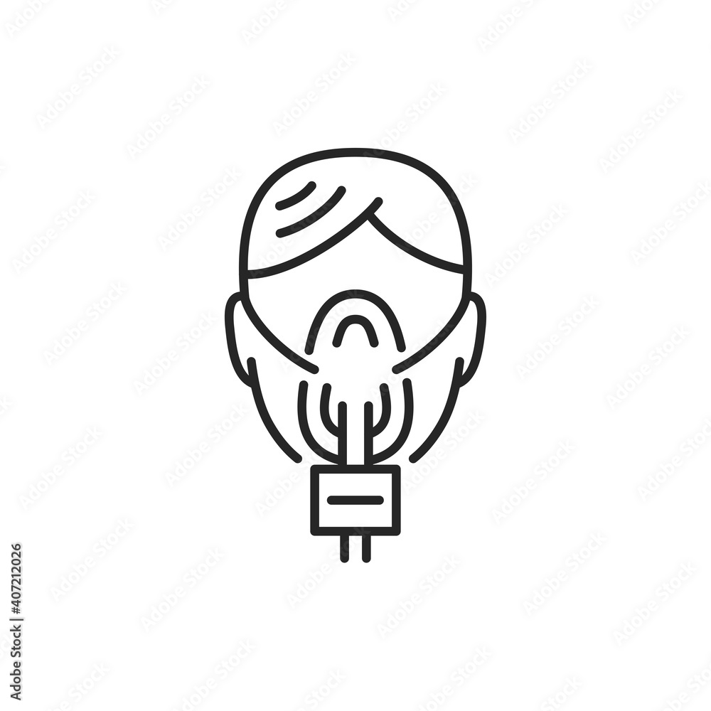Woman in oxygen mask color line icon. Editable stroke. Woman in oxygen mask color line icon. Editable stroke.