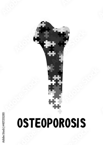 bone disease concept vector poster