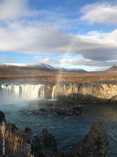 Waterfalls and Rainbow - Iceland