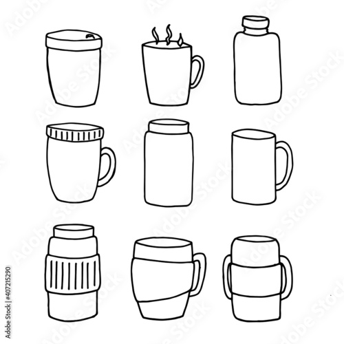 thermo cup, container for drinking in winter, we drink hot drinks in winter, thermo mug, thermo cup, thermo glass, thermo bottle, cup with a double bottom, illustration for instagram, illustration for