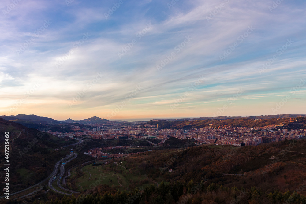panoramic view of the city of bilbao