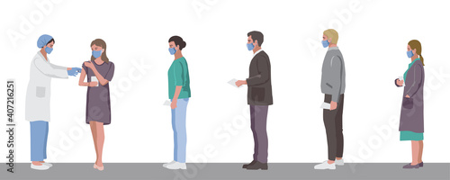 Vaccination of adults against influenza, coronavirus for immunity passport