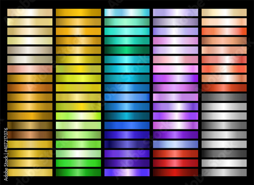 Metal Gradient Collection of Every Color Swatches photo
