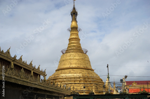 Botataung or Botahtaung Pagoda in Yangon  Myanmar -                                                        