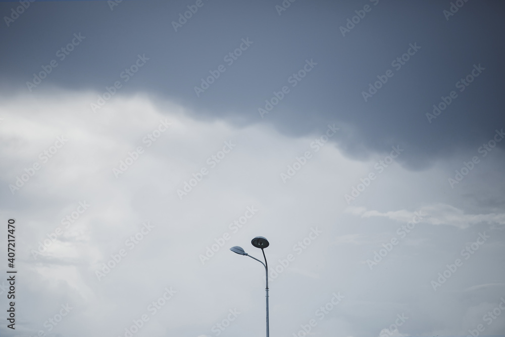 A lone lantern against the sky