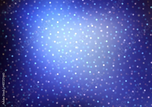 Magic night deep blue glitter confetti textured background for winter holidays illustration.