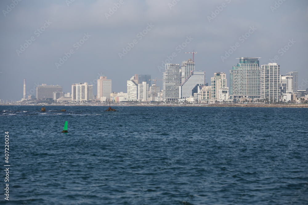 view on Tel Aviv from the sea