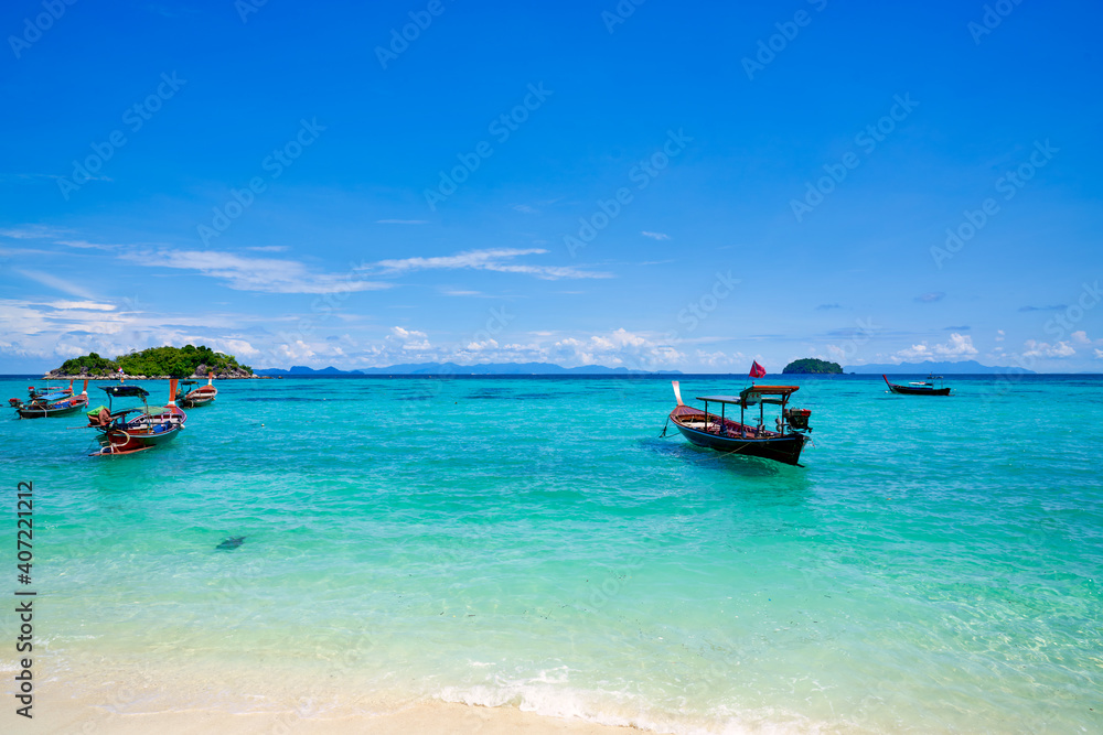 Summer time for travel in wonderful sea view of thialand in koh lipe islands
