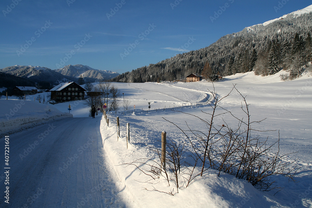 Winterlandschaft bei Gunzesried