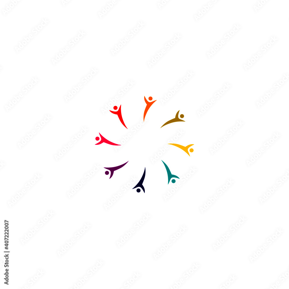 People together, connection sign, symbol, artwork, logo isolated on white People together, connection sign, symbol, artwork, logo isolated on white
