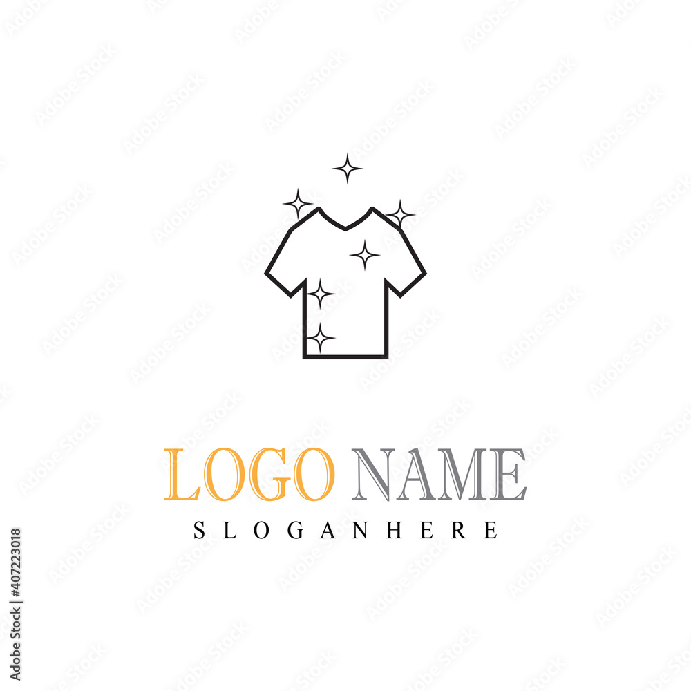 Laundry Logo Template vector symbol