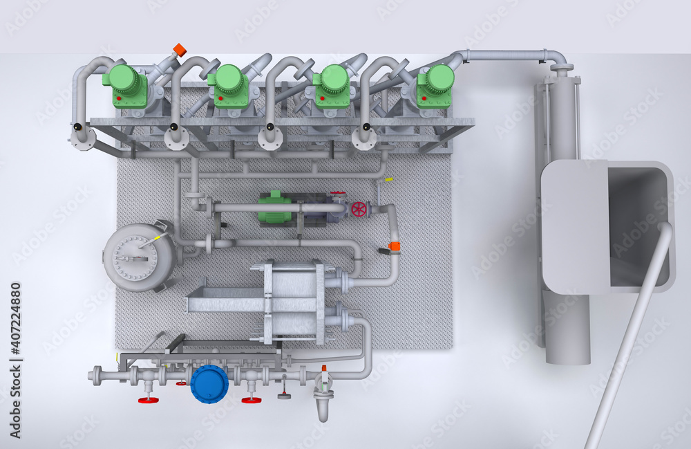 industrial production top view industrial production top view