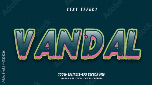 vandal text effect design vector