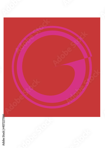 Spirale Pink Magenta auf rotem Hintergrund