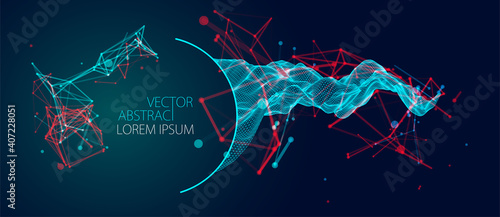 Modern science or technology abstract background. Cyberspace surface illustration. Vector.