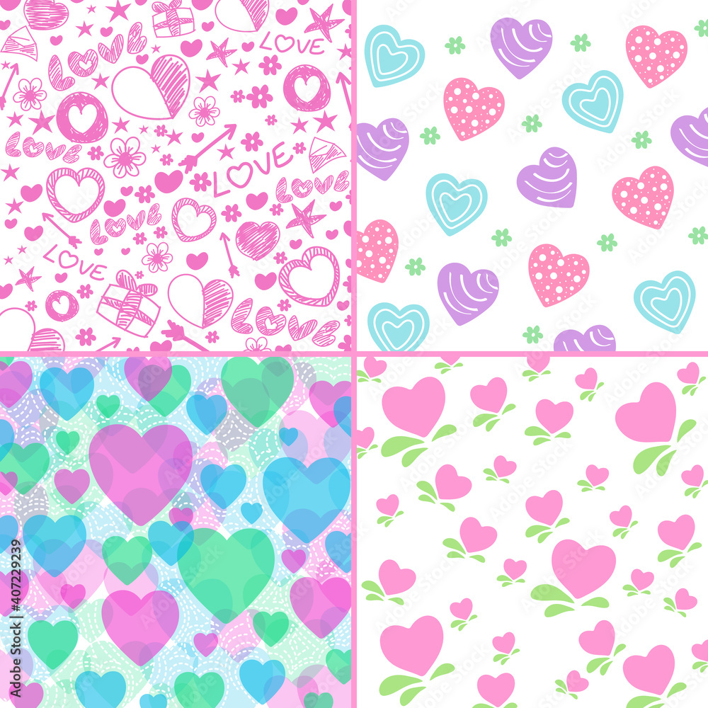 seamless pattern with hearts seamless pattern with hearts