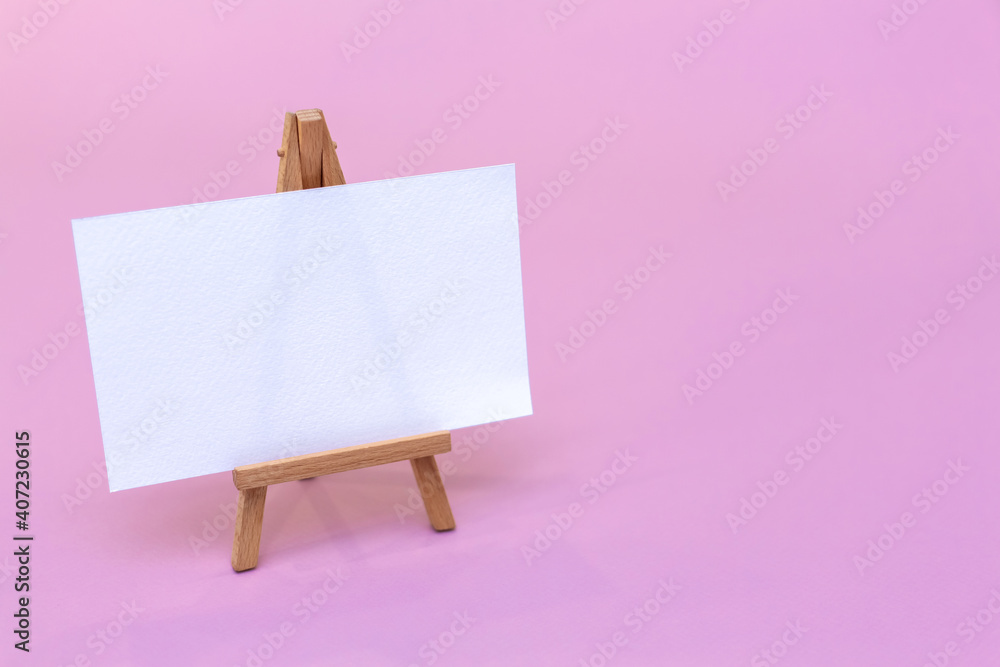 Wooden easel with white sheet. Vector illustration. Wooden easel with white sheet. Vector illustration.