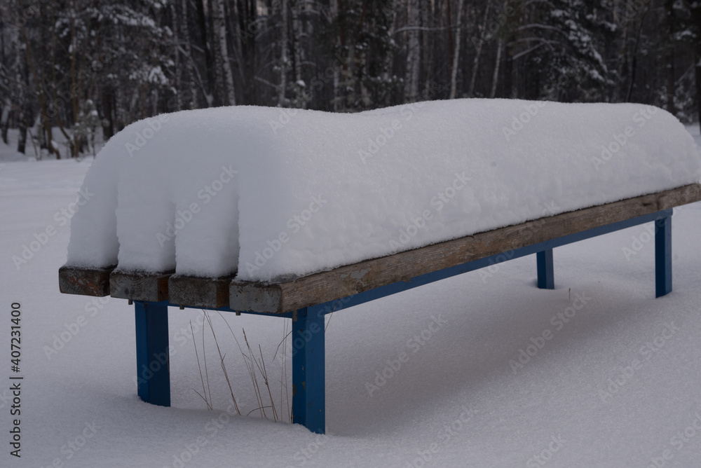 custom made wallpaper toronto digitalA shop covered in snow. A large layer of snow. Abnormal snowfall. The concept of a large amount of snow.