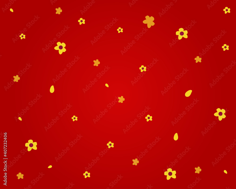 Happy Chinese New Year concept: red and yellow flowers background for your design. Happy Chinese New Year concept: red and yellow flowers background for your design.