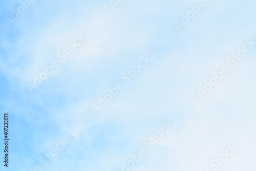 Beautiful bright blue sky and white clouds for background and decoration