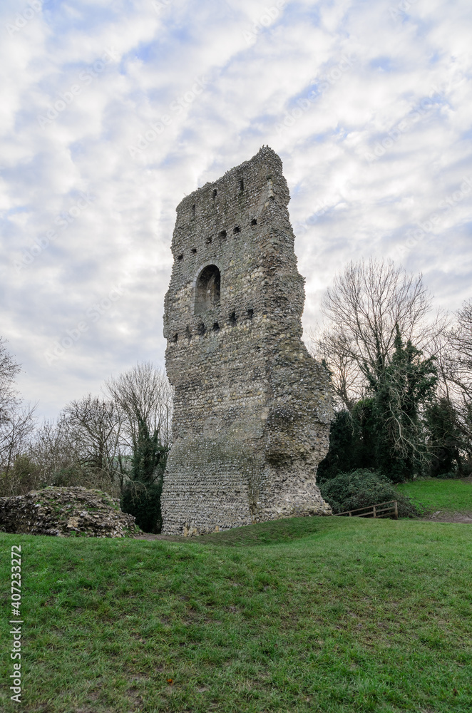 Ruined castle tower 