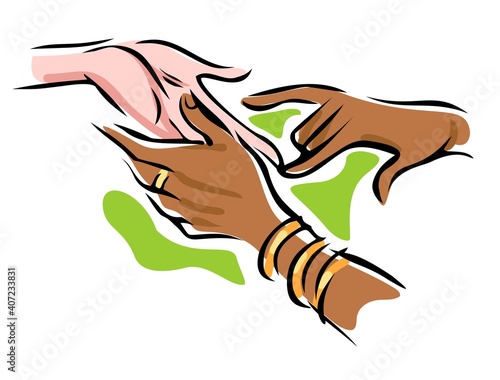 reading a woman's palm