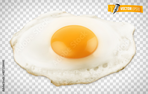 Oeuf au plat vectoriel sur fond transparent