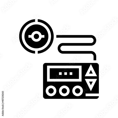 insulin pump glyph icon vector. insulin pump sign. isolated contour symbol black illustration
