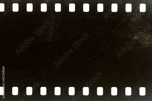 Dusty and grungy 35mm film texture or surface