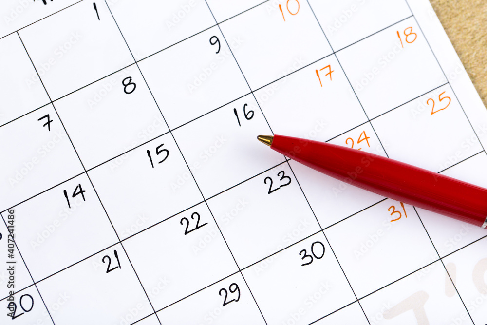 white calendar page for 2021 month schedule to make an appointment or manage the schedule every day with ballpoint pen for marks white calendar page for 2021 month schedule to make an appointment or manage the schedule every day with ballpoint pen for marks