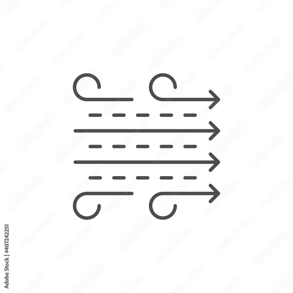 Air flow line outline icon Air flow line outline icon
