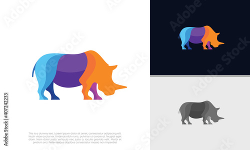 Rhino logo vector