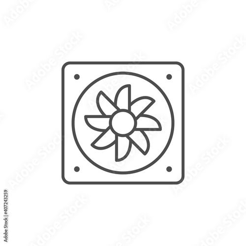 Exhaust fan line outline icon
