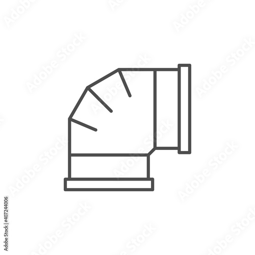 Ventilation pipe line outline icon