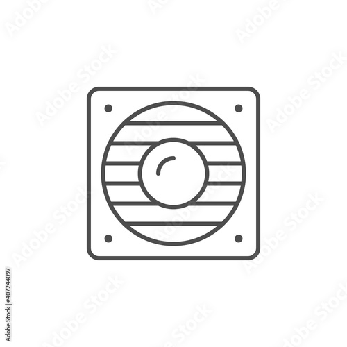 Ventilation fan line outline icon