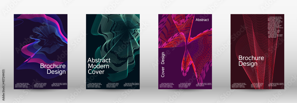 Modern design template. A set of modern abstract covers.