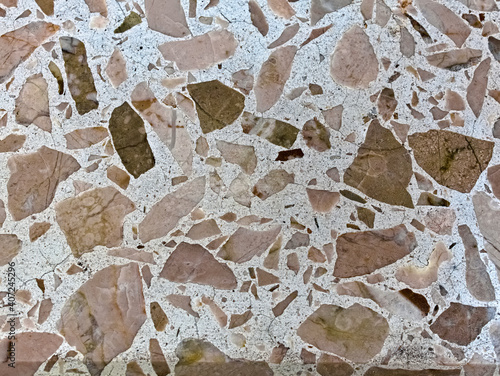 Nahaufnahme von Kunststein, verwendet in Oberflächen in Wohnungen