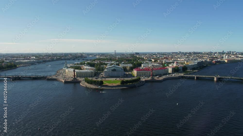 Old Saint Petersburg Stock Exchange and Rostral Columns Old Saint Petersburg Stock Exchange and Rostral Columns