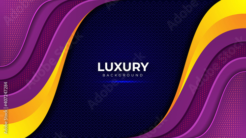 New Luxury Background Modern Lighting and abstract gold color Design