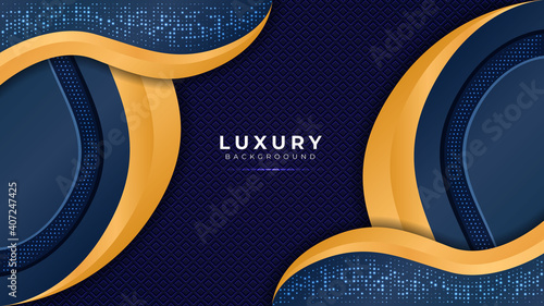 New Luxury Background Modern Lighting and abstract gold color Design