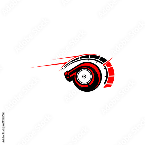 logo turbo designs simple and elegant. automotive logo design vector photo