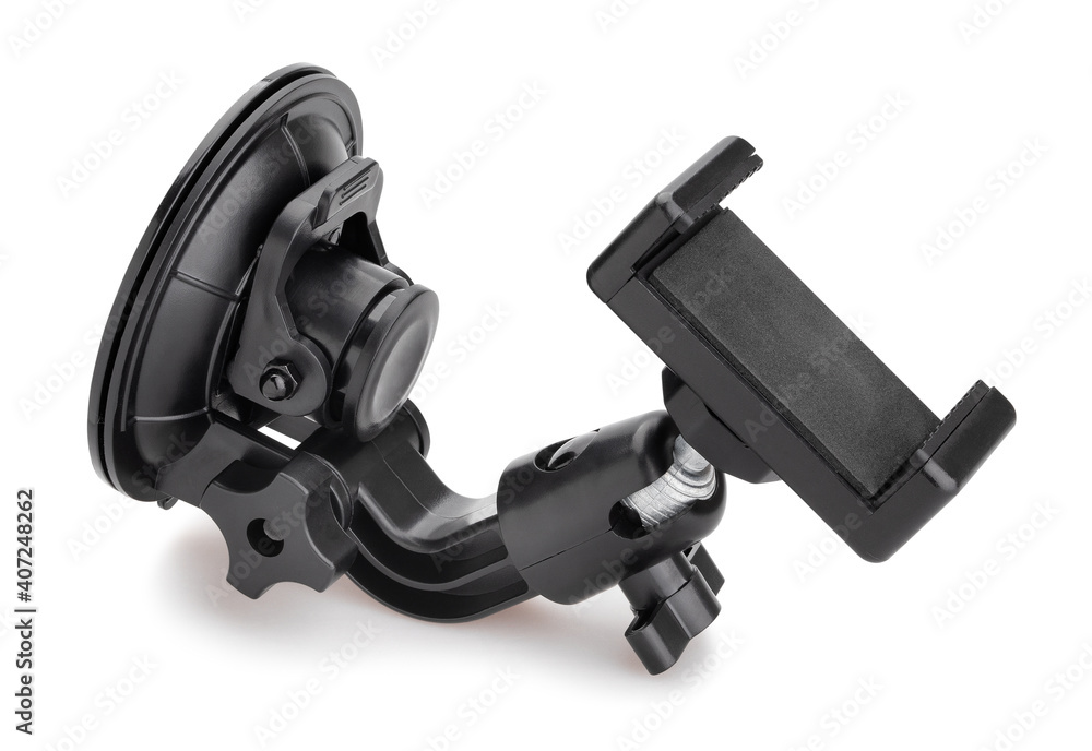 Naklejka premium smartphone suction cup mount isolated on white