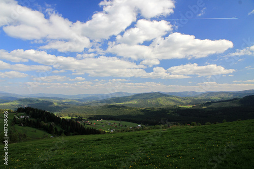 Fototapeta Naklejka Na Ścianę i Meble -  Landscape of Zywiec Beskids, Poland