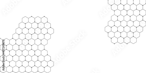 Hexagons pattern. Geometric abstract background with simple hexagonal elements. Medical, technology or science design.