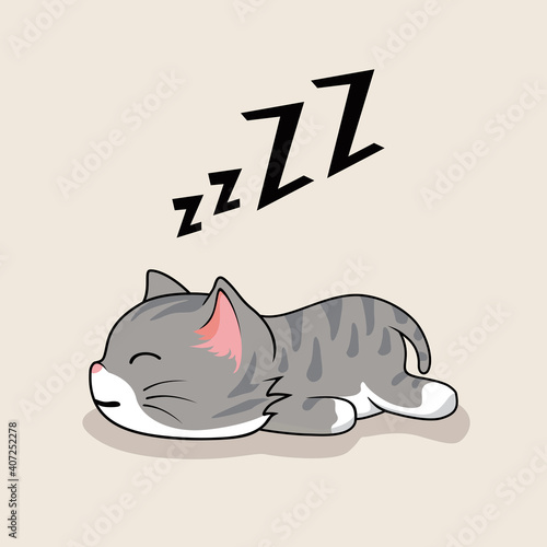 Lazy Cat Cartoon Cute Kitty Slee