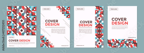 Set of abstract geometric artistic templates. Universal cover Designs for Annual Report, Brochures, Flyers, Presentations, Leaflet, Magazine.	