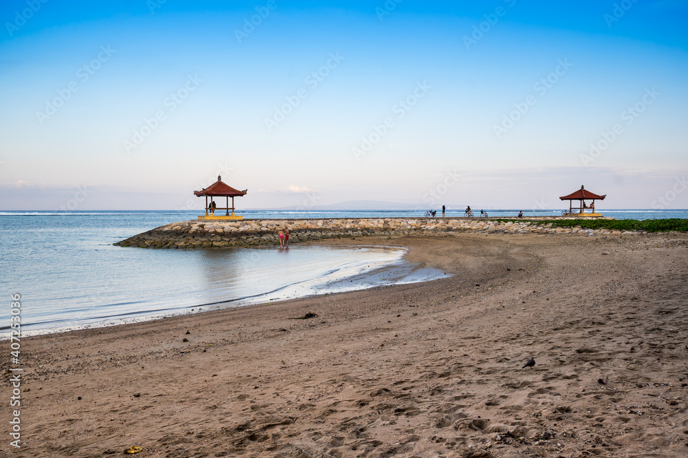 The coast of Indian ocean on island Bali The coast of Indian ocean on island Bali