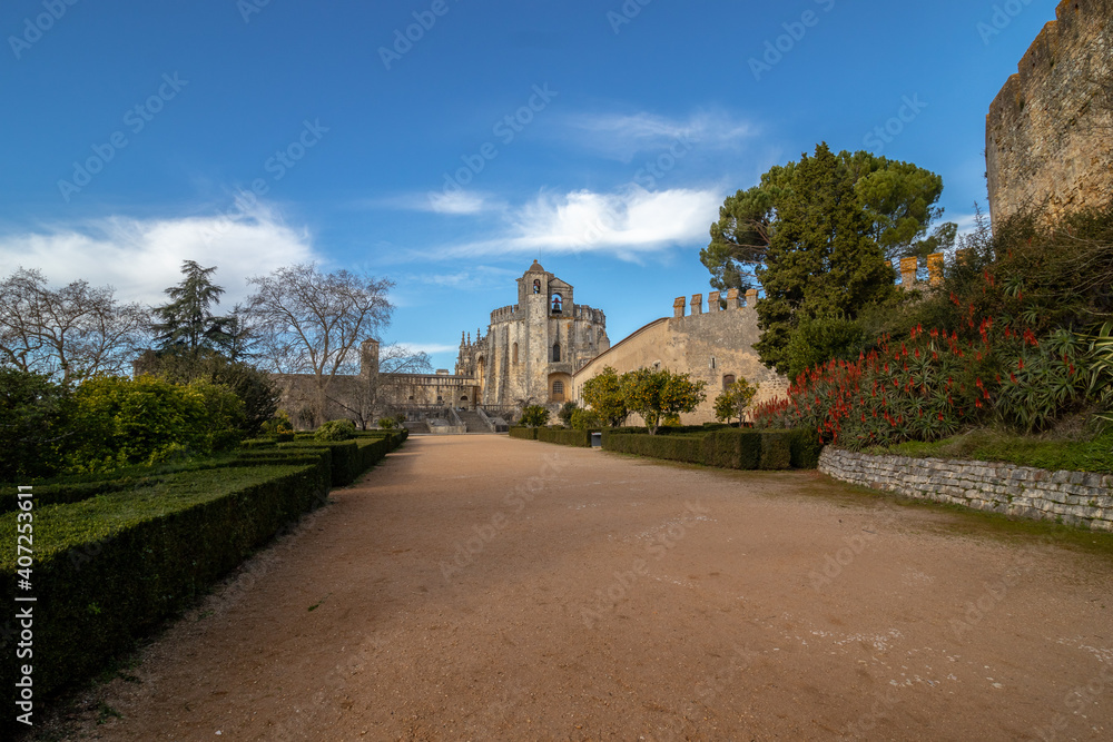 The historic Convent of Christ in the city of Tomar in Portugal